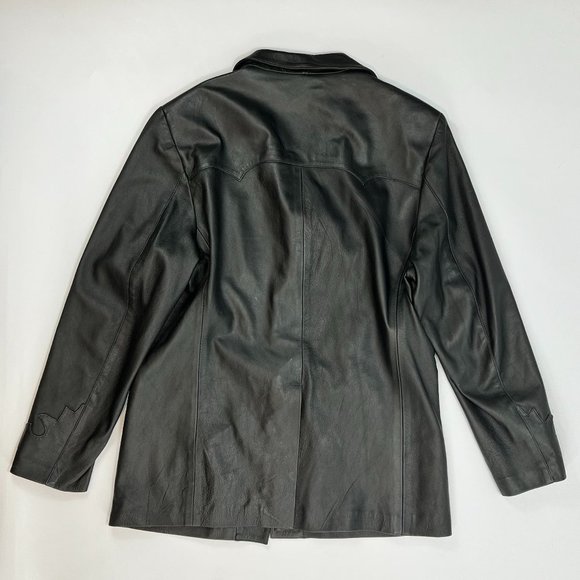 Armando Bueno Black Leather Jacket - Picture 2 of 11
